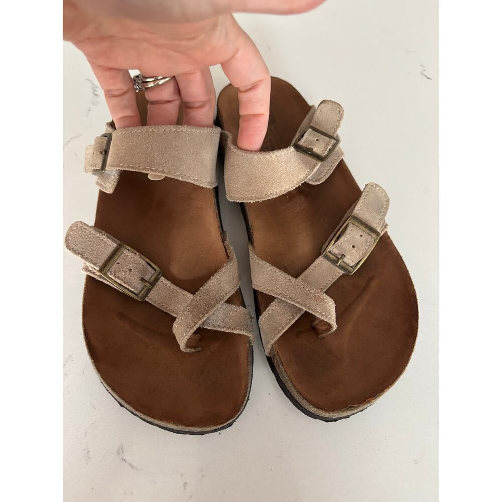 White Mountain Womens Gracie Footbed Sandals size 6 tan leather boho gorpcore - Picture 4 of 8